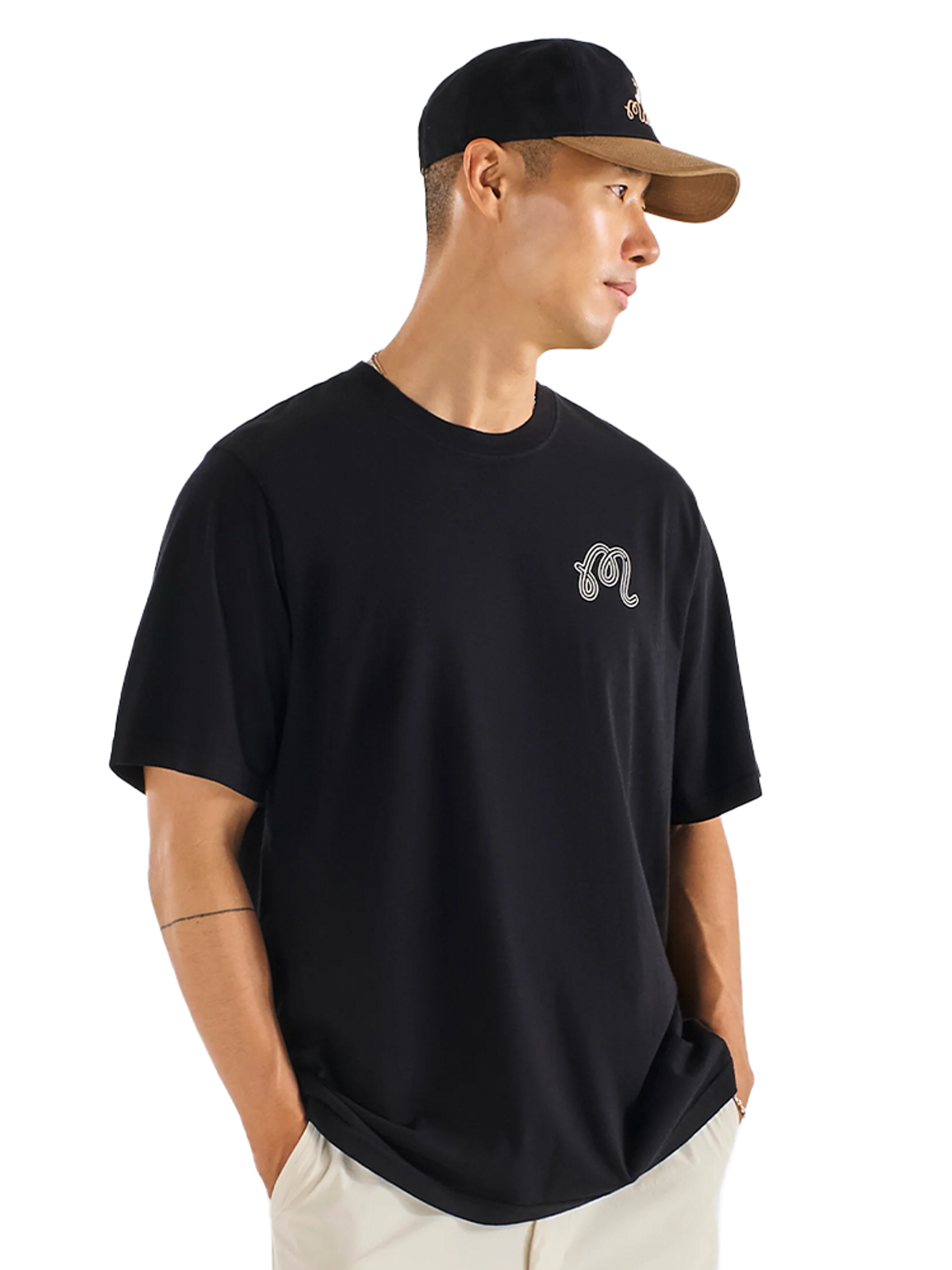 Malbon Bermuda Hawk and Dove Tee - Black