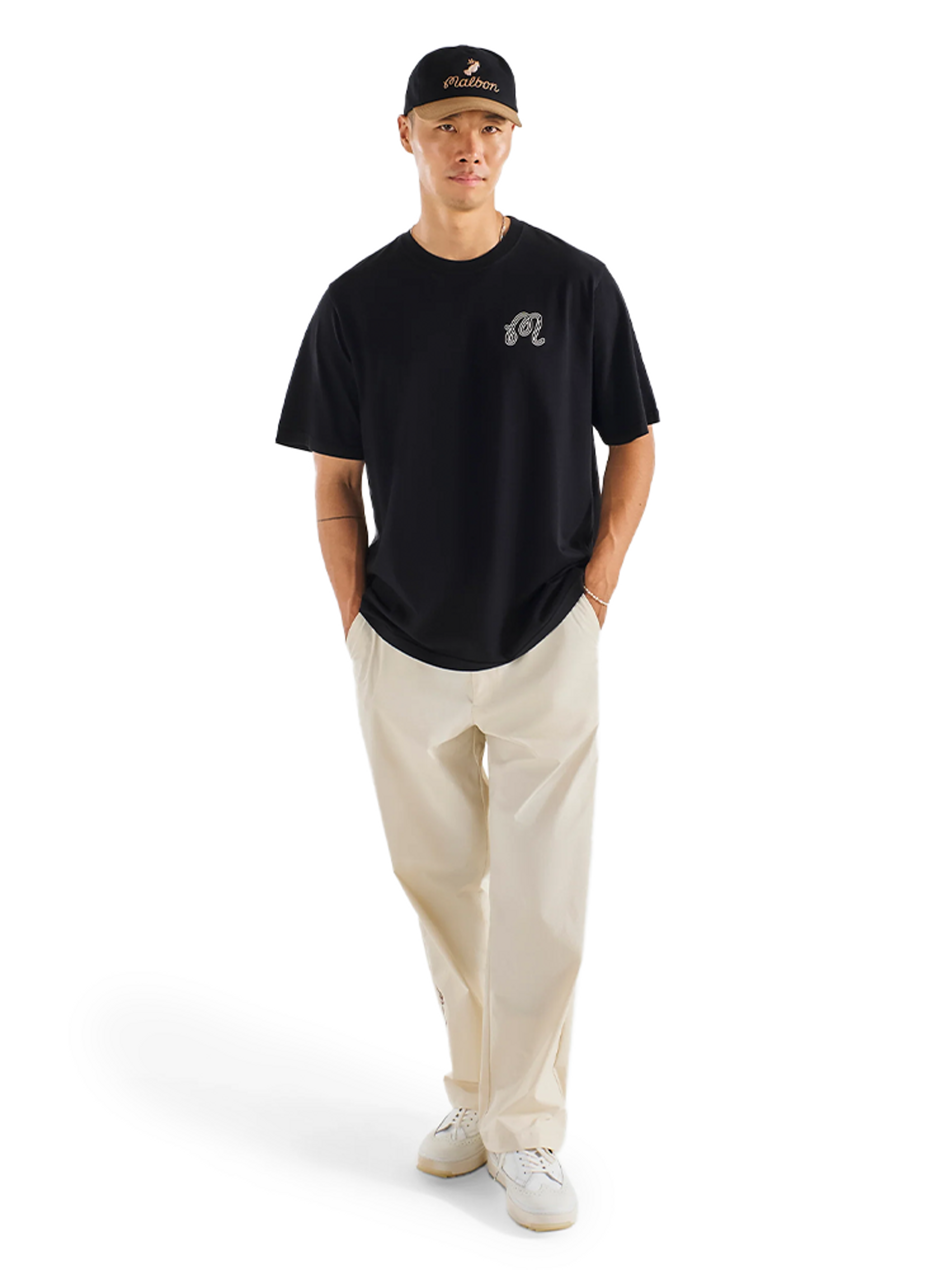 Malbon Bermuda Hawk and Dove Tee - Black