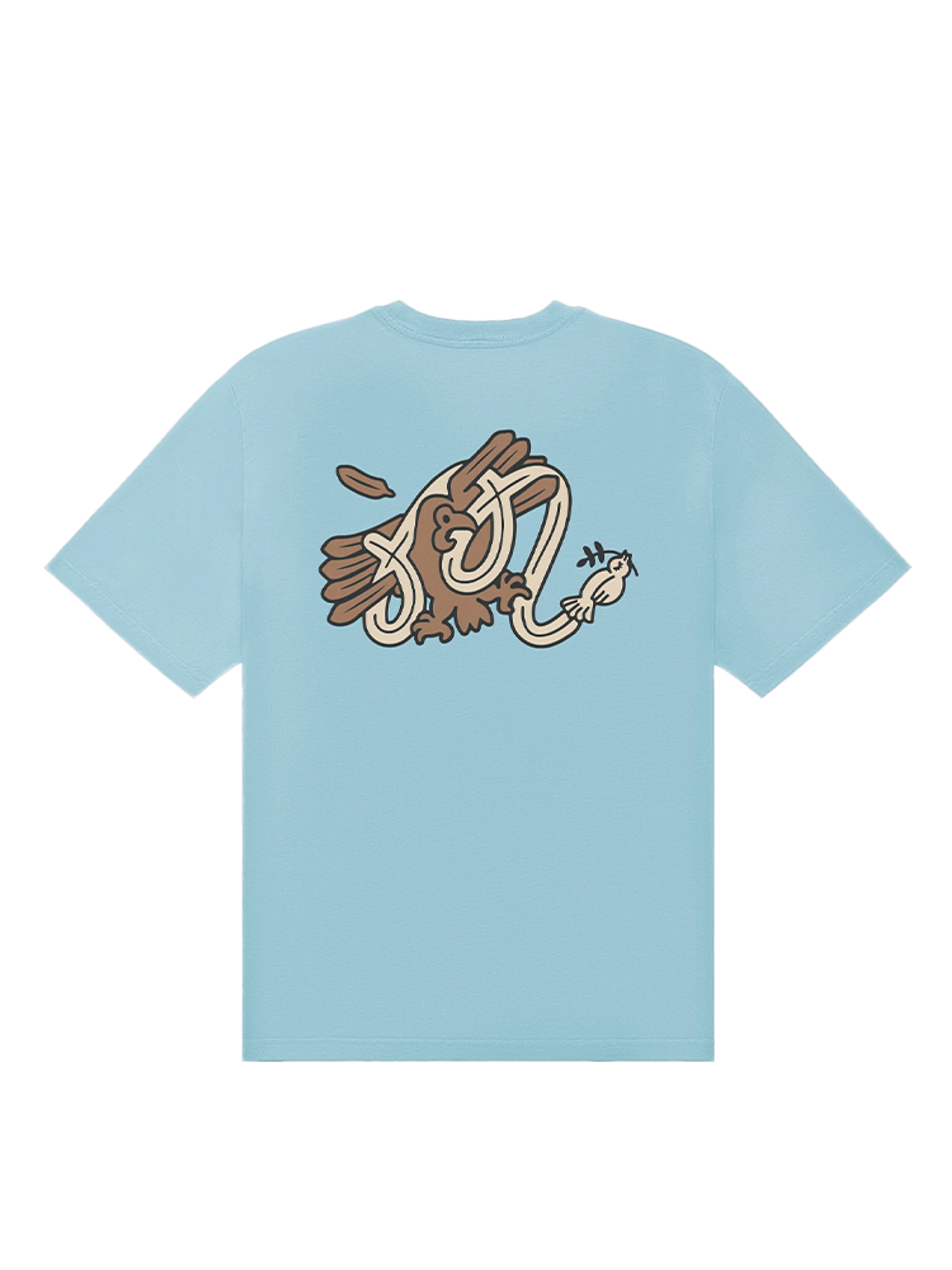 Malbon Bermuda Hawk and Dove Tee - Light Blue