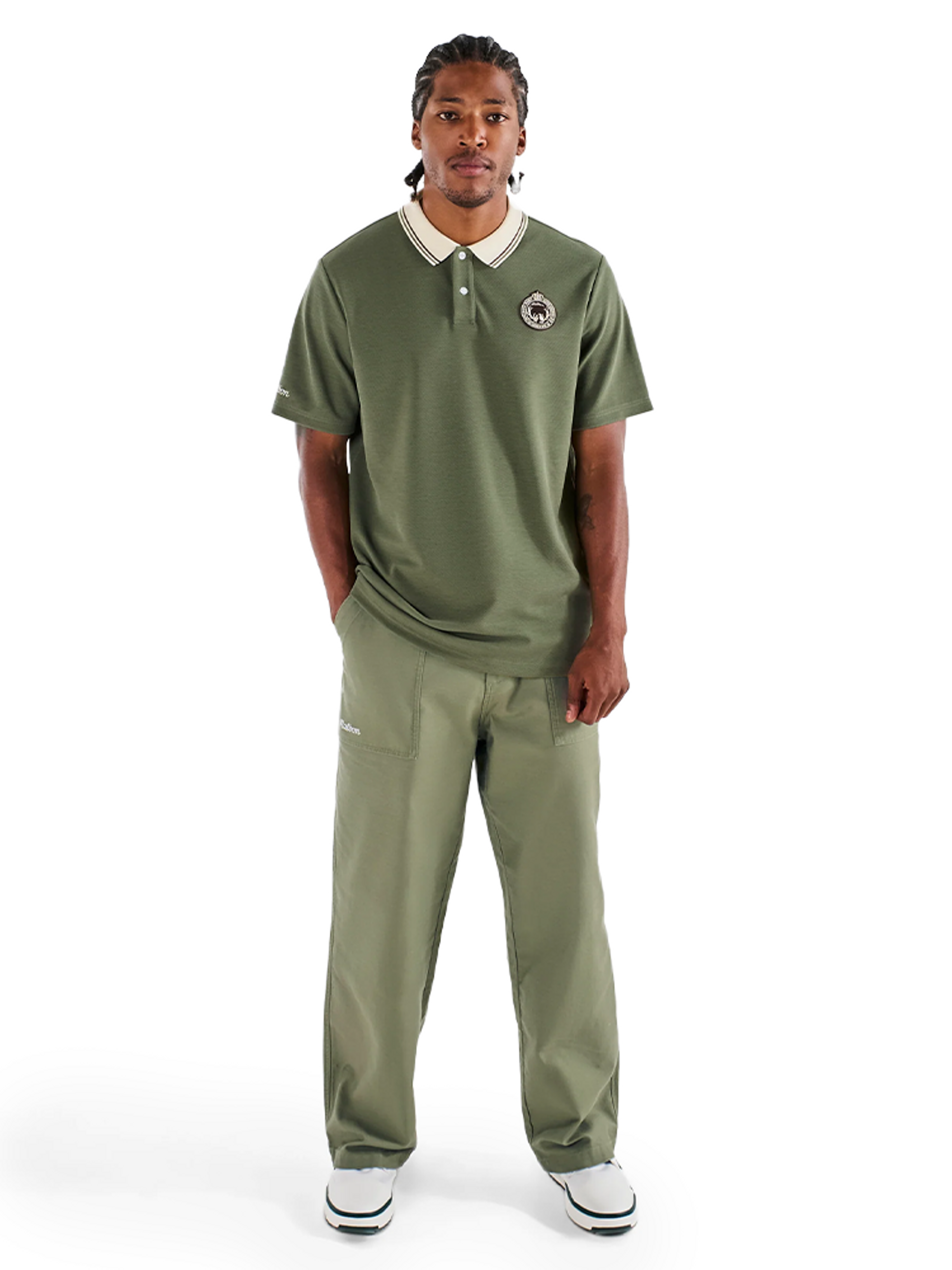 Malbon Fairway Oakwood Polo - Olivine