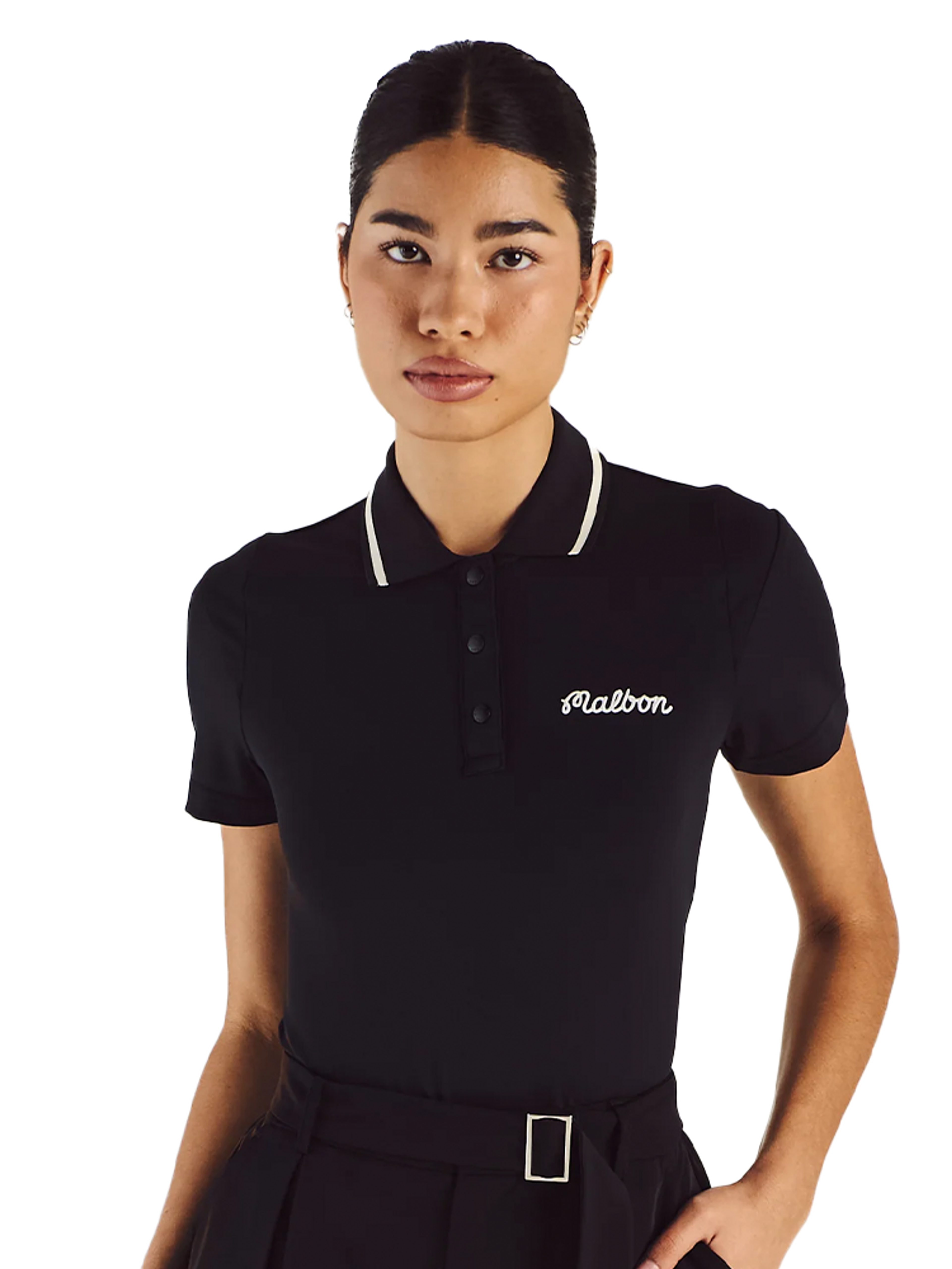 Malbon Womens Paloma Polo - Black
