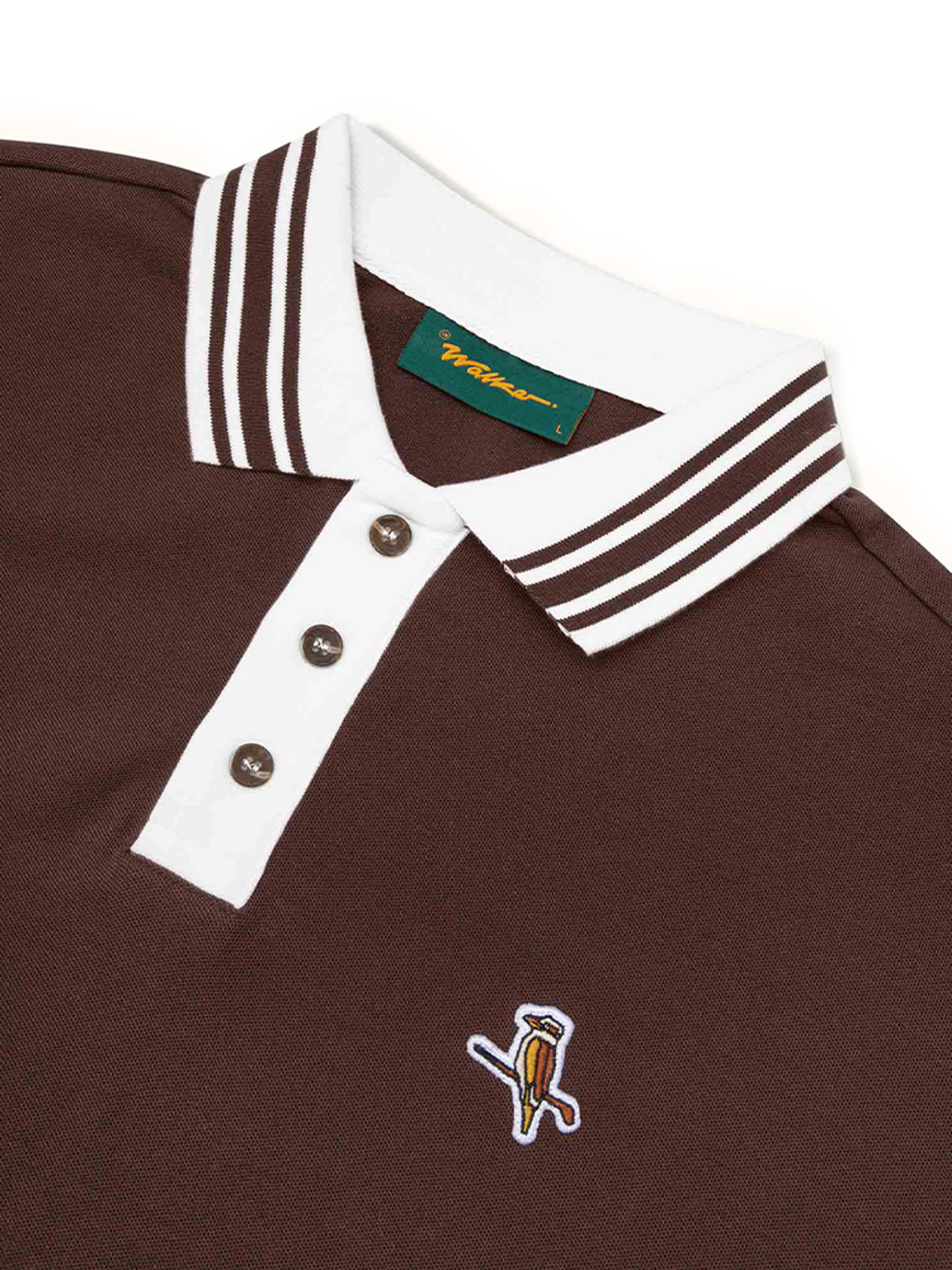 Walker Golf Things Kooka Two-Tone Polo - Chocolate/White