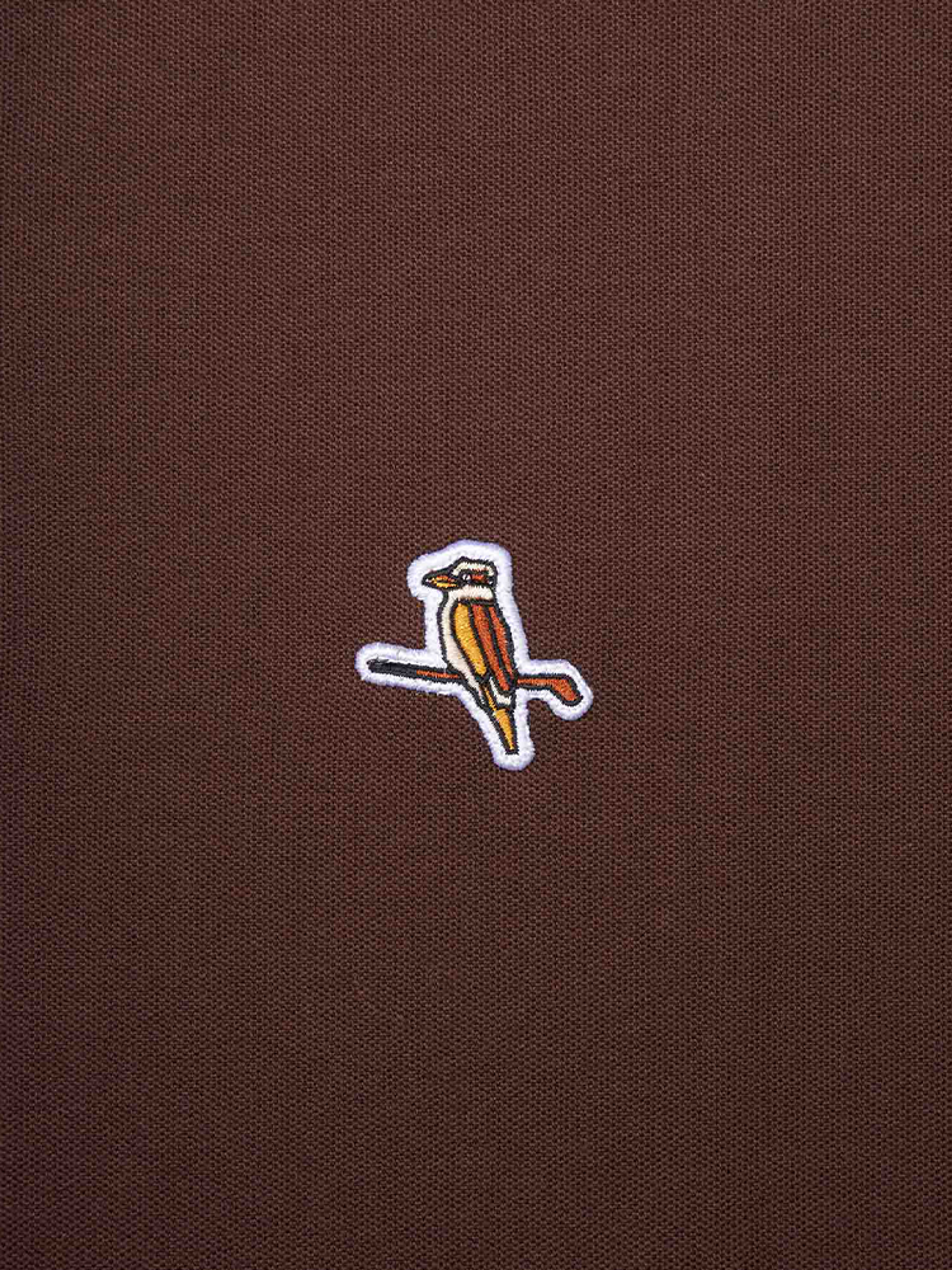 Walker Golf Things Kooka Two-Tone Polo - Chocolate/White