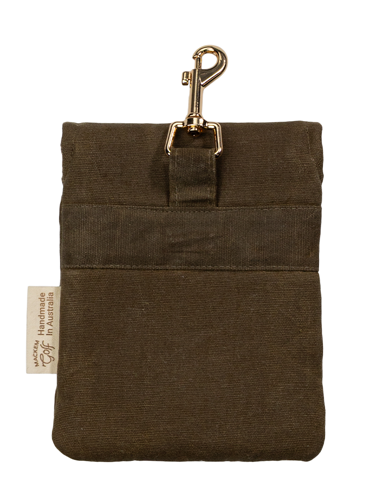 Mackem Golf Waxed Canvas Rangefinder Pouch - Olive