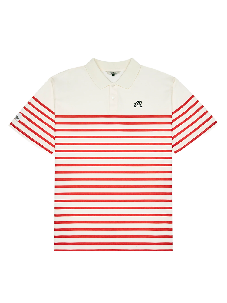 Malbon Fairway Spinnaker Polo - Tofu/Red