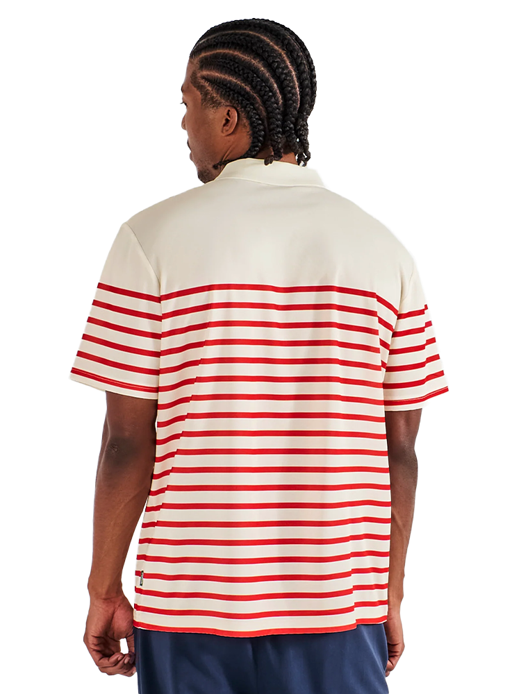 Malbon Fairway Spinnaker Polo - Tofu/Red