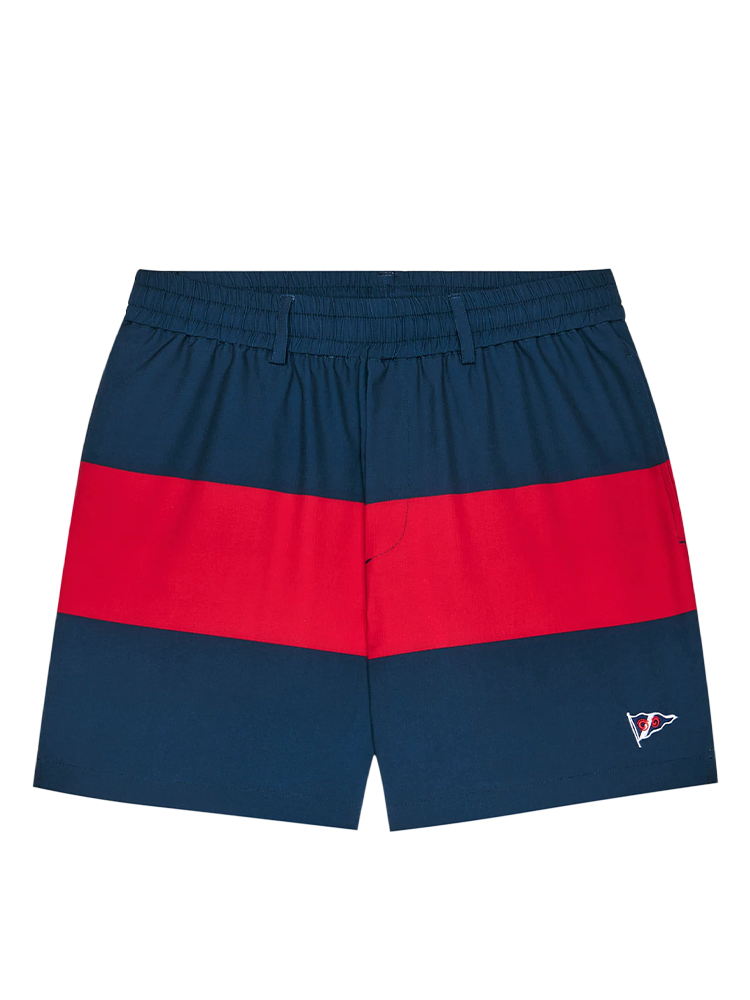 Malbon Scooter Yacht Club Short - Navy/Red