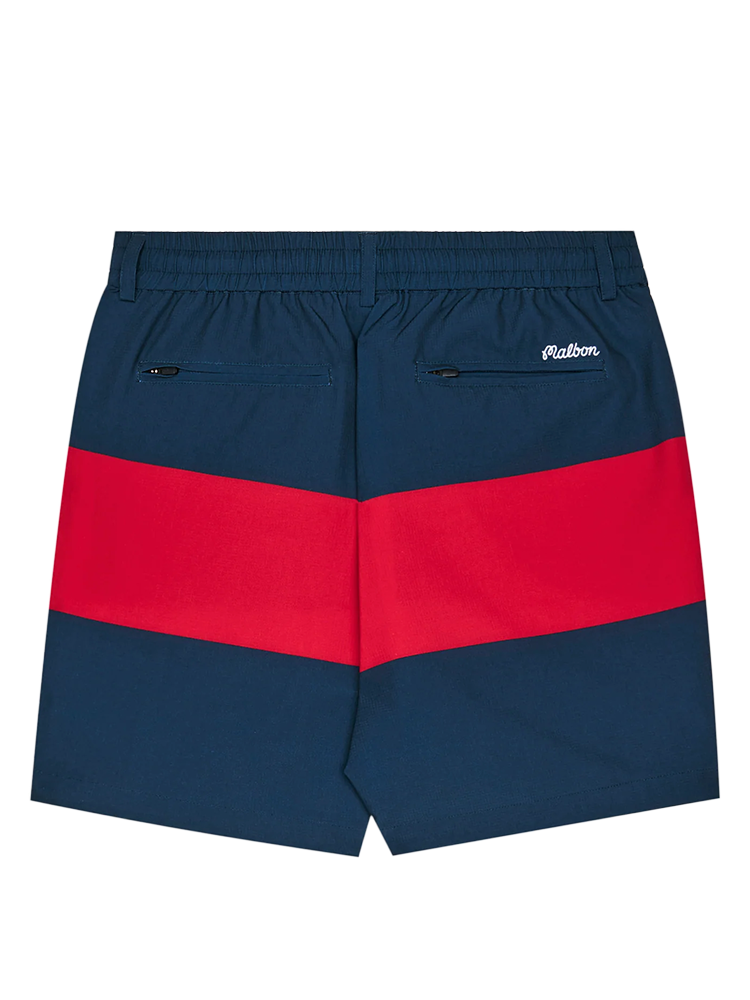 Malbon Scooter Yacht Club Short - Navy/Red