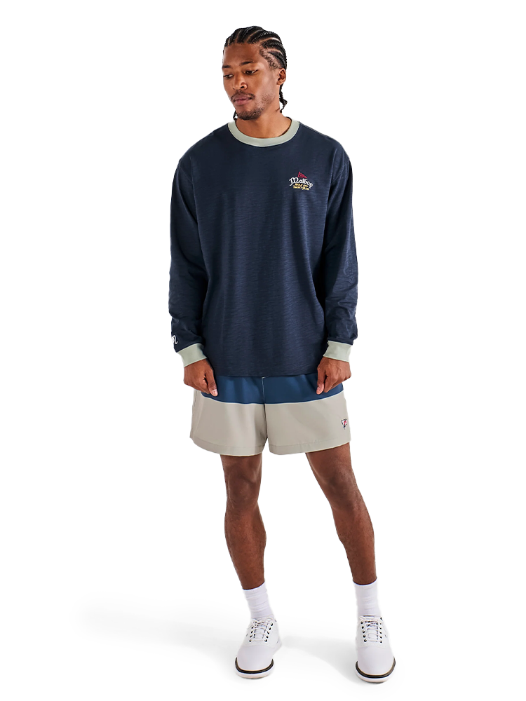 Malbon Port Ringer Tee - Navy