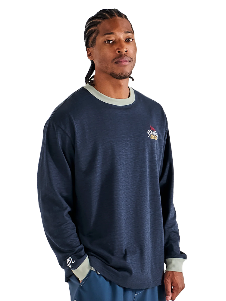 Malbon Port Ringer Tee - Navy