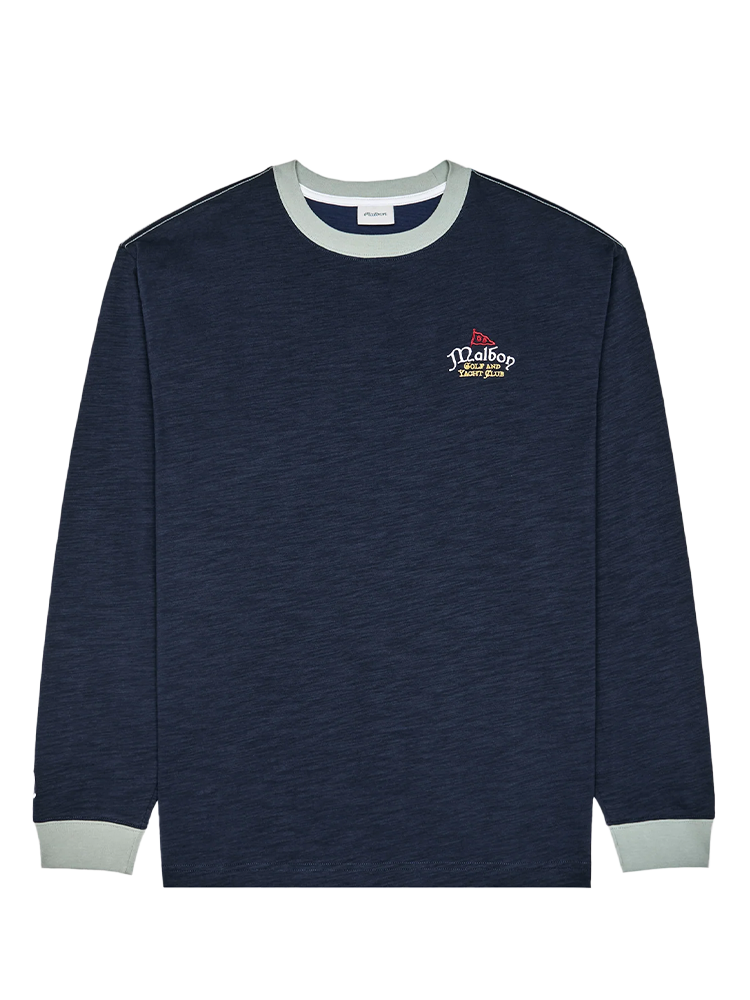 Malbon Port Ringer Tee - Navy