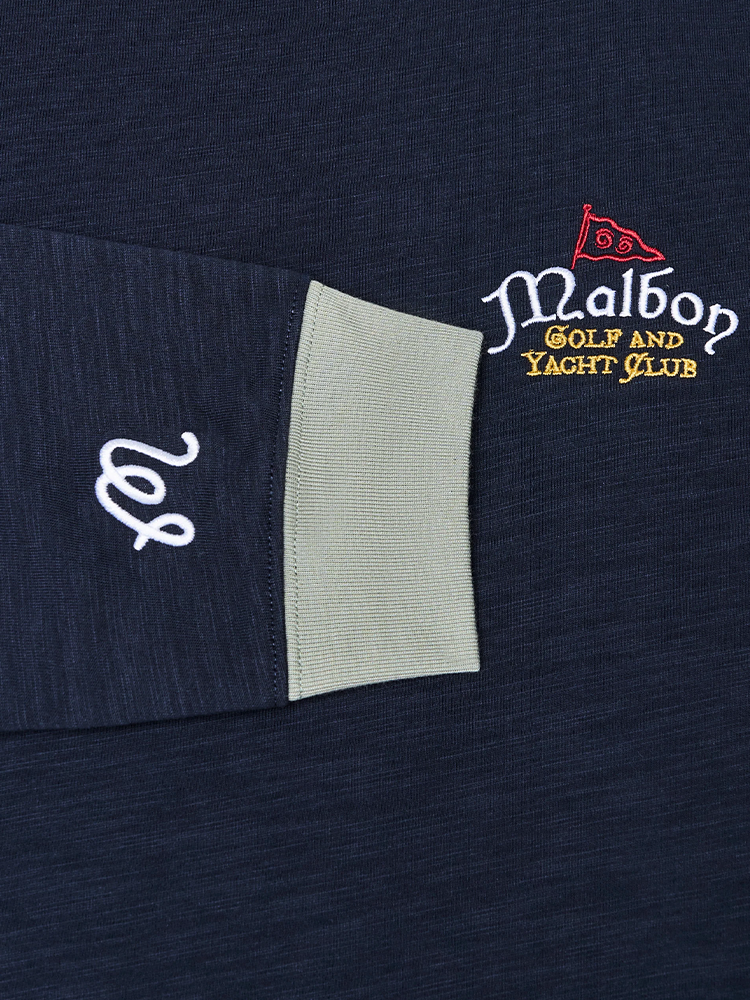 Malbon Port Ringer Tee - Navy