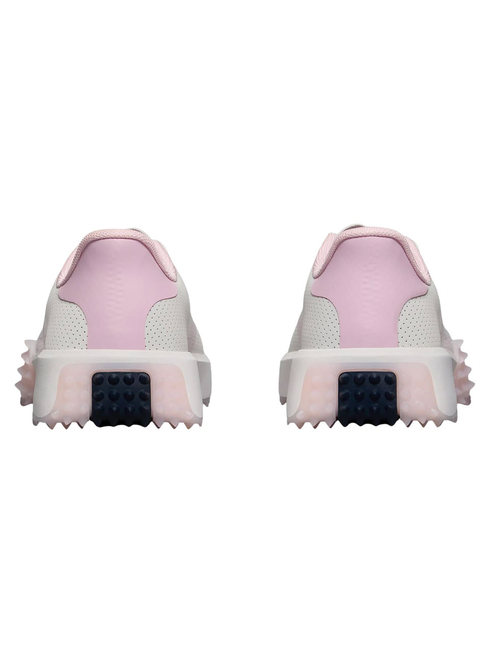 G/FORE Womens G.112 Perforated Saddle Stripe Kiltie Golf Shoes - Snow/Blush