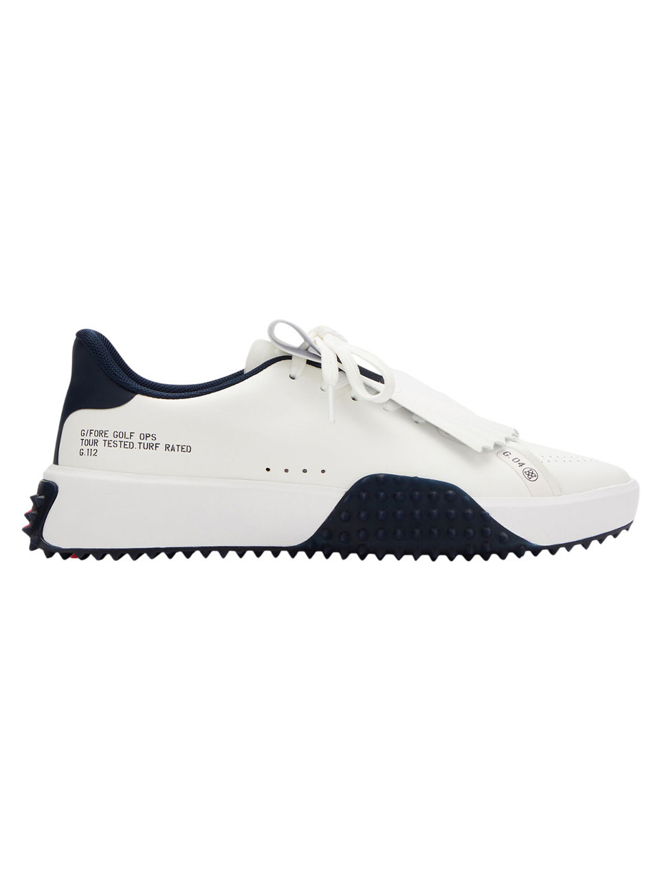 G/FORE Womens G.112 Kiltie Golf Shoes - Snow/Twilight