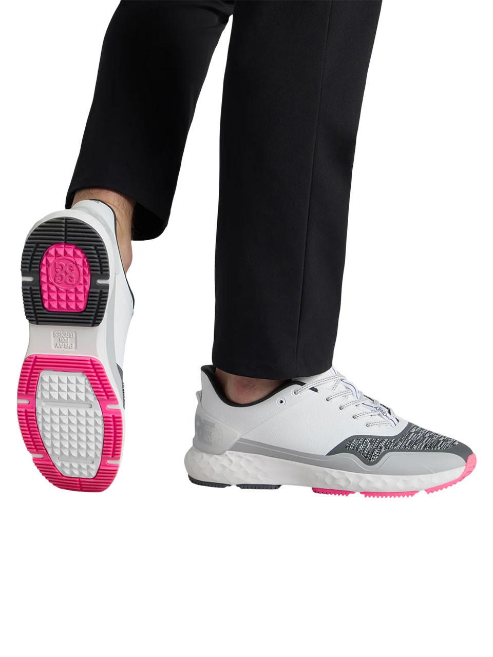 G/FORE MG4+ Stippled Golf Shoes - Snow/Nimbus