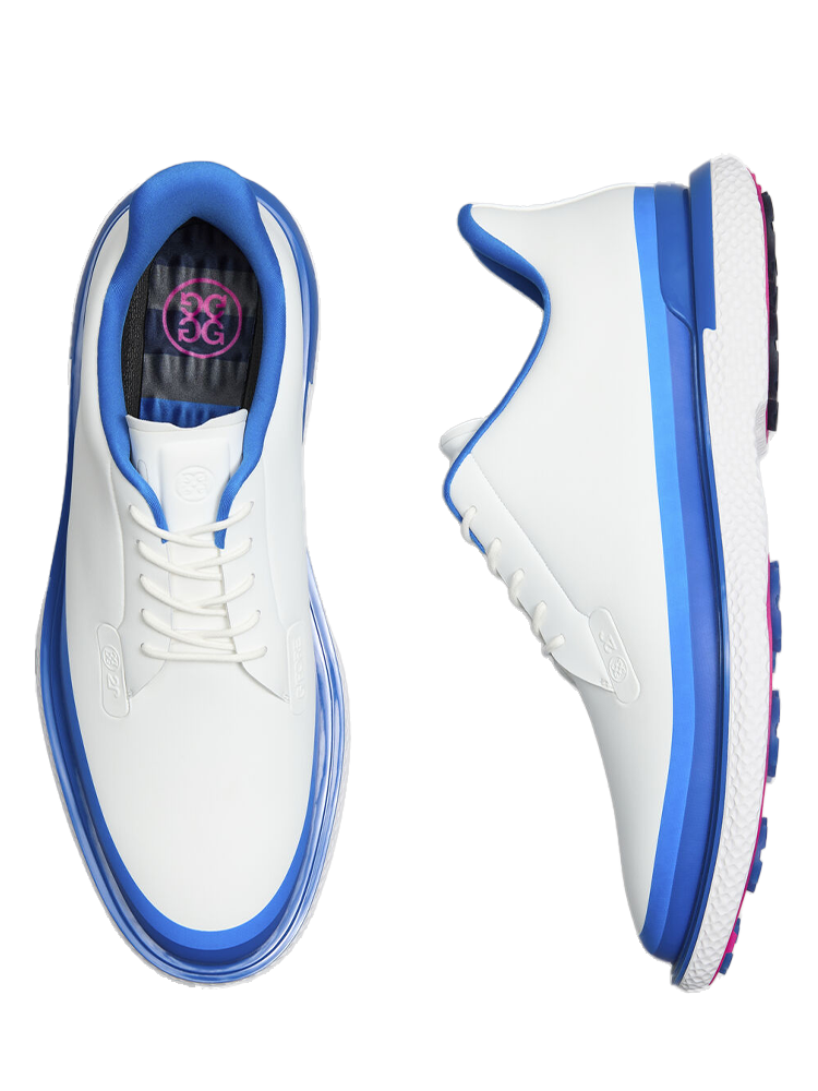 G/FORE GALLIVAN2R Tuxedo Stripe Golf Shoes - Snow/Lisbon