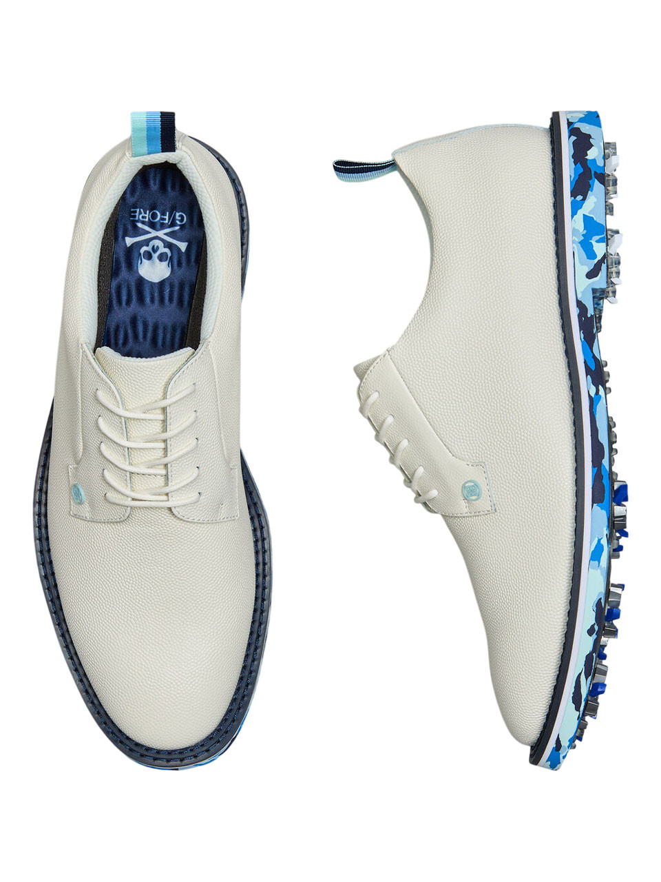 G/FORE GALLIVANTER G/Lock Leather Camo Sole Golf Shoes - Snow