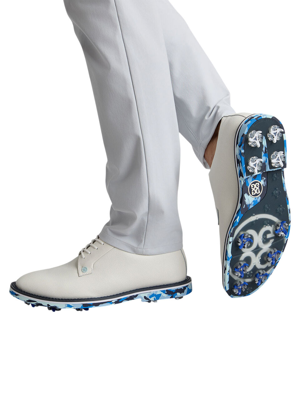 G/FORE GALLIVANTER G/Lock Leather Camo Sole Golf Shoes - Snow