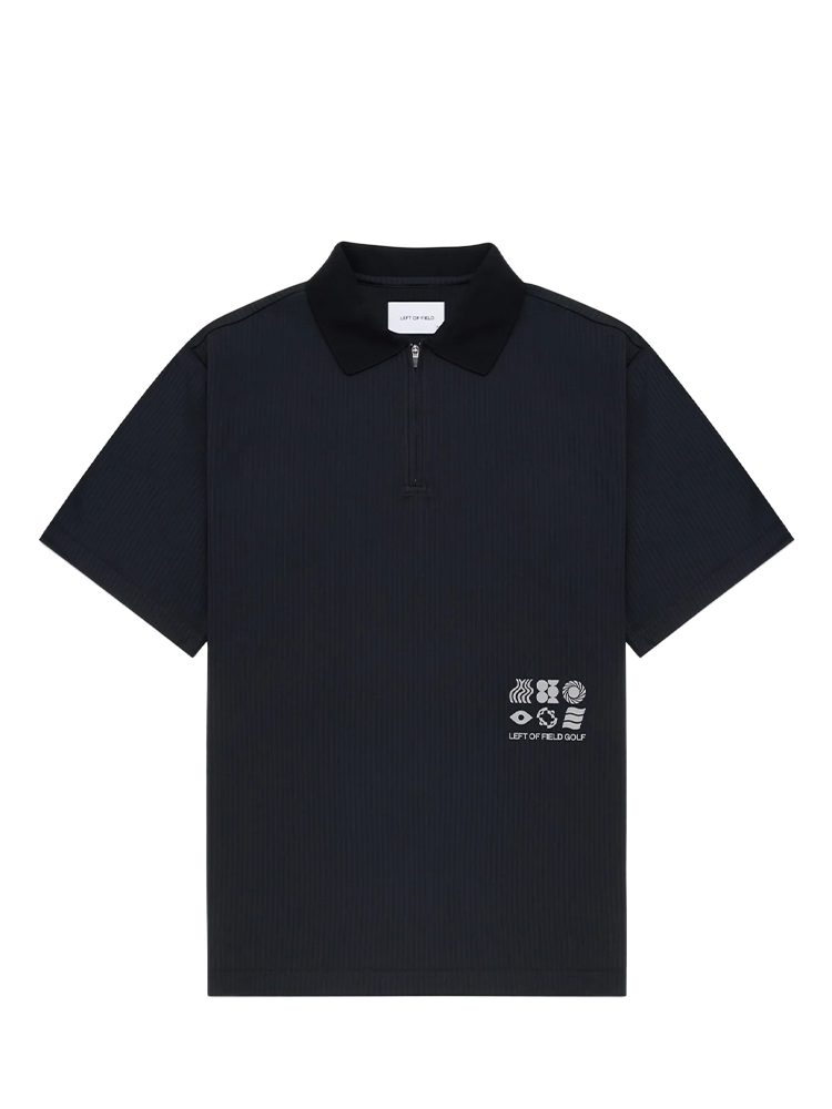 Left Of Field Golf Bass Straight MV Polo - Black