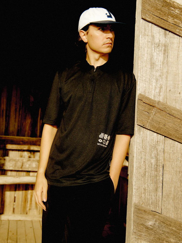 Left Of Field Golf Bass Straight MV Polo - Black