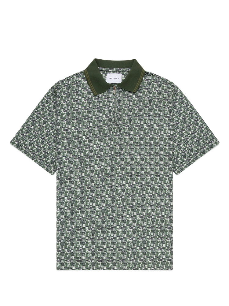 Left Of Field Golf Elements Polo - Green