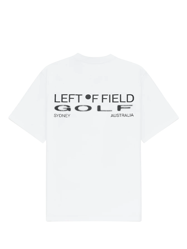 Left Of Field Golf Sprayed T-Shirt - White