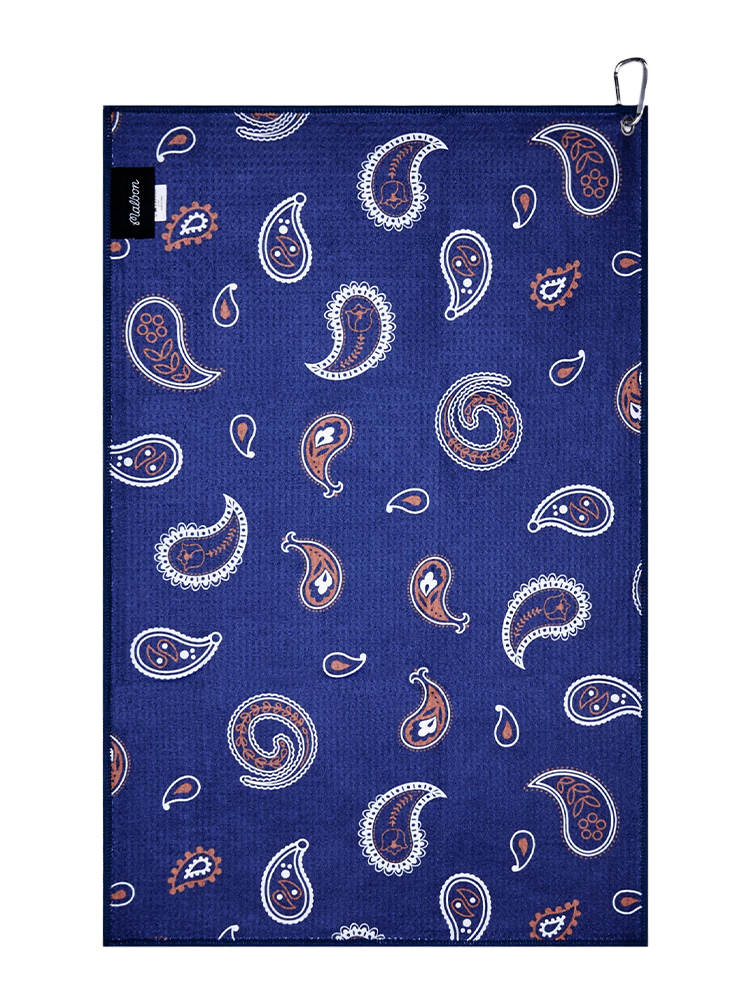 Malbon Paisley Golf Towel - Navy