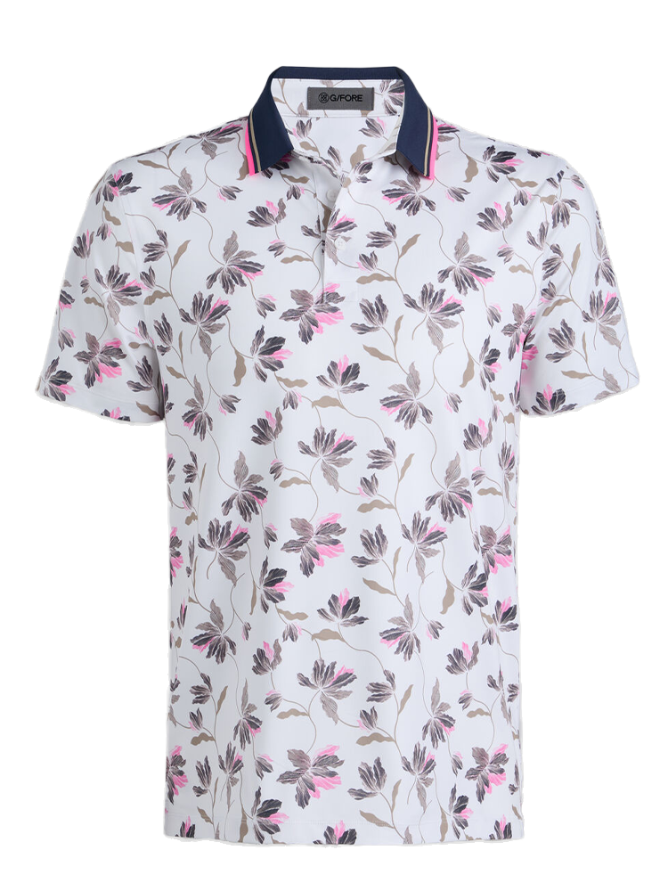 G/FORE Iris Tech Stretch Jersey Polo - Snow