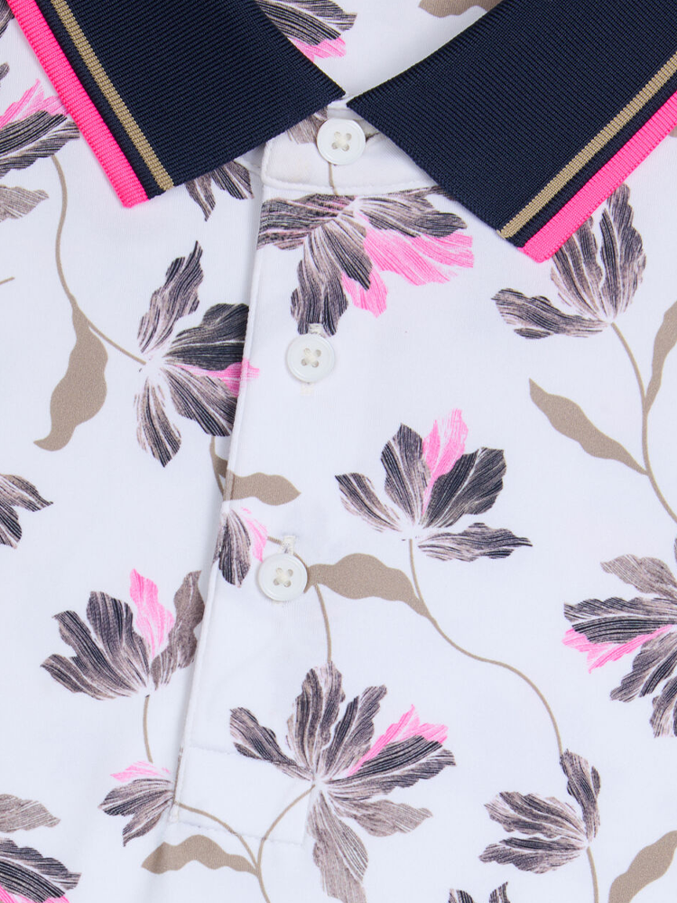 G/FORE Iris Tech Stretch Jersey Polo - Snow