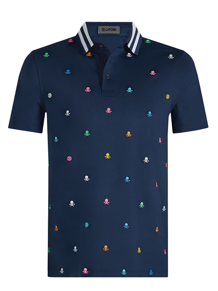G/FORE Embroidered Tech Jersey Polo - Twilight
