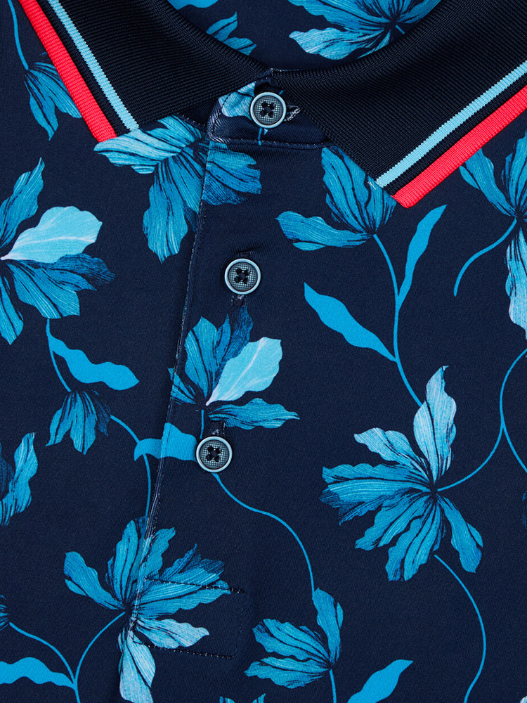 G/FORE Iris Tech Stretch Jersey Polo - Twilight