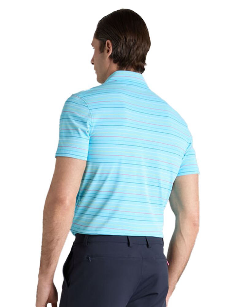 G/FORE Multi Stripe Tech Pique Polo - Breeze