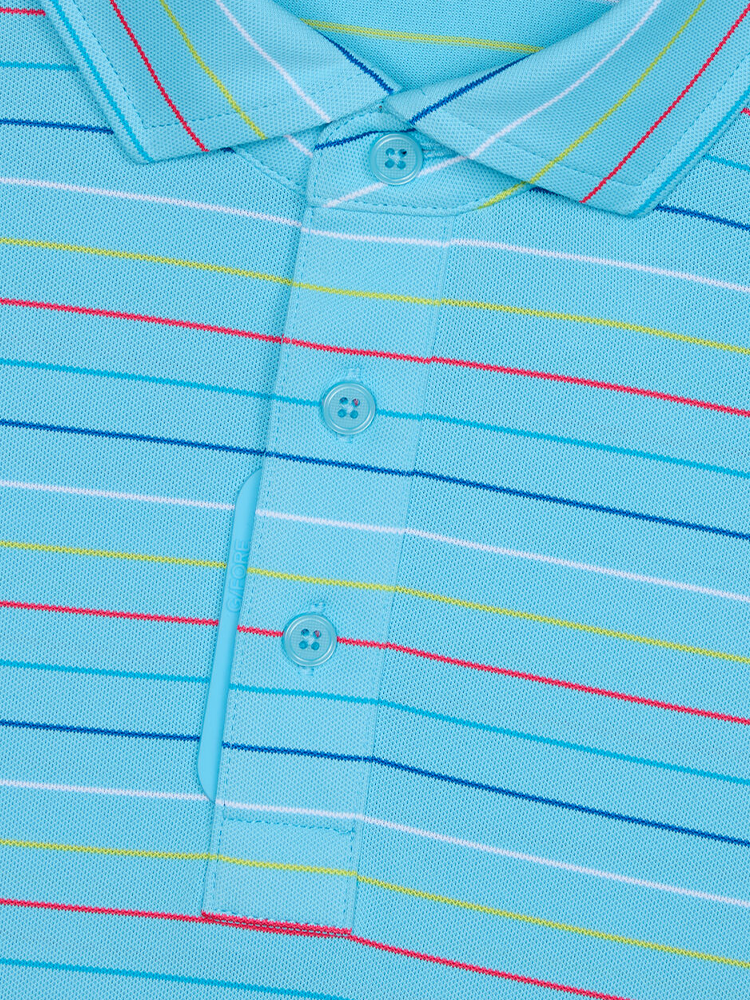 G/FORE Multi Stripe Tech Pique Polo - Breeze
