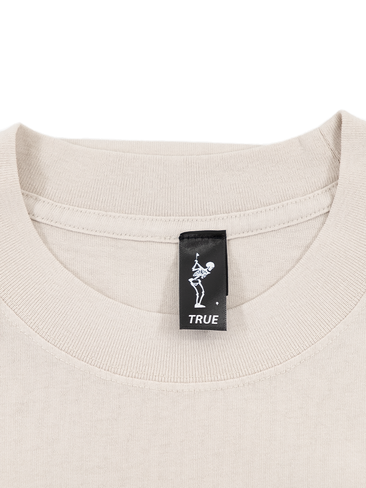 TRUE Linkswear Dead Golfer Relaxed Crew T-Shirt - Faded Bone