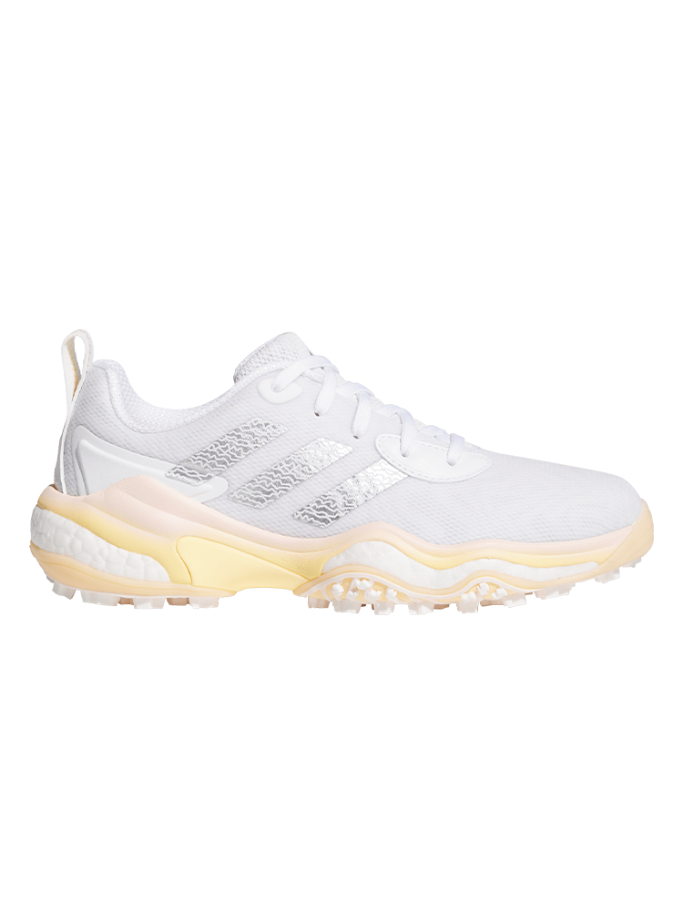 adidas Womens Codechaos 25 Spikeless Golf Shoes - Ftwr White/Ice Tangerine