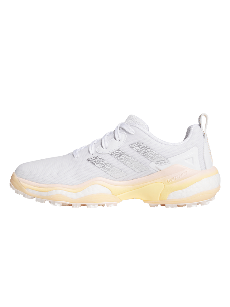 adidas Womens Codechaos 25 Spikeless Golf Shoes - Ftwr White/Ice Tangerine