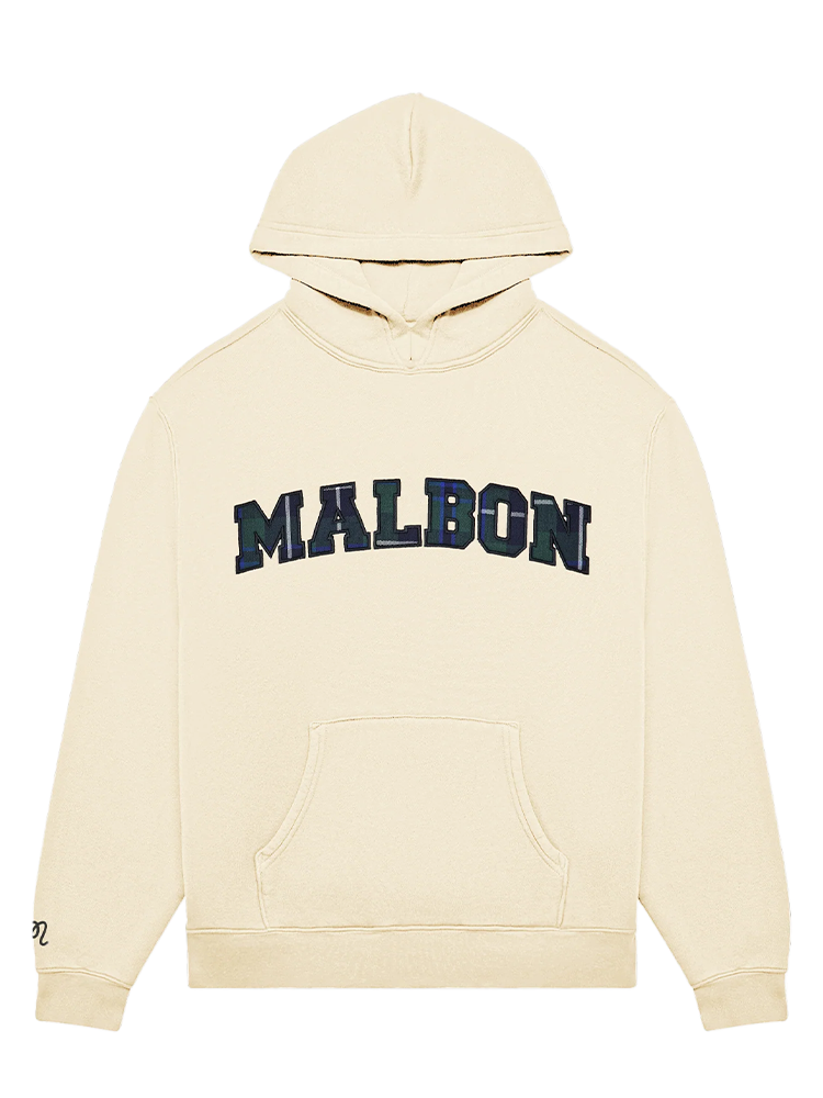 Malbon Fesque Preston Hoodie - Heather Ivory