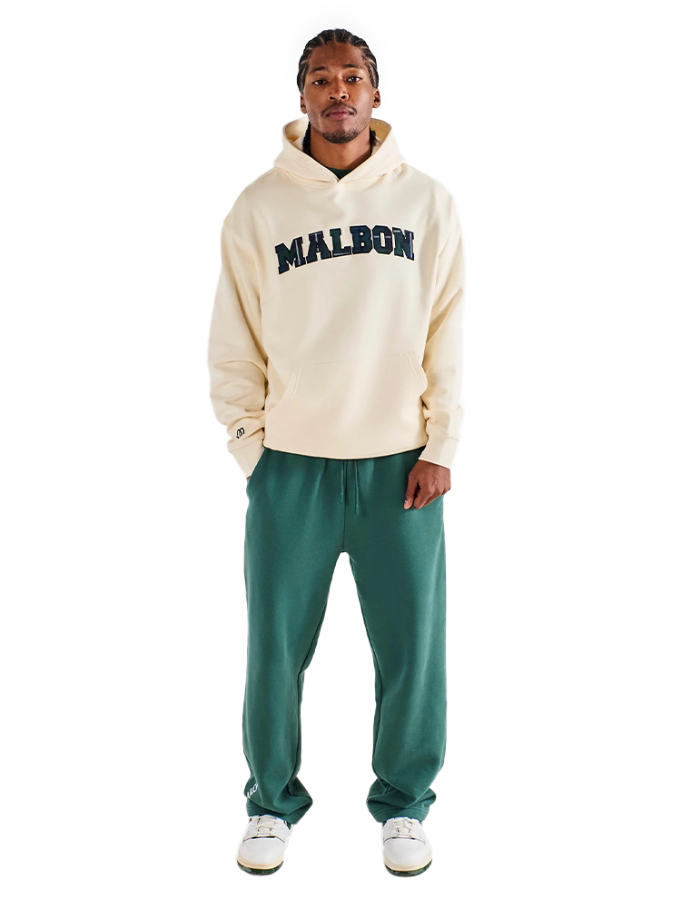 Malbon Fesque Preston Hoodie - Heather Ivory