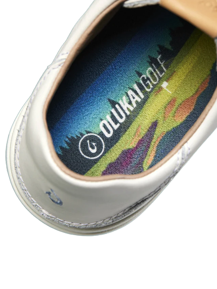 OluKai Womens Wai‘alae Golf Shoes - White/White