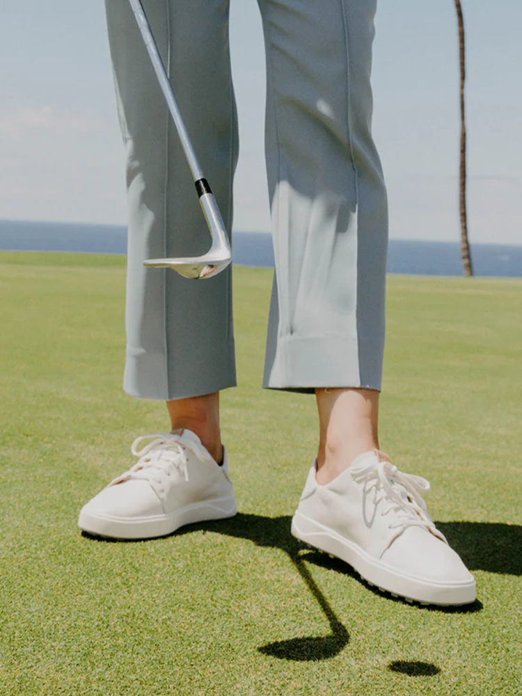 OluKai Womens Wai‘alae Golf Shoes - White/White
