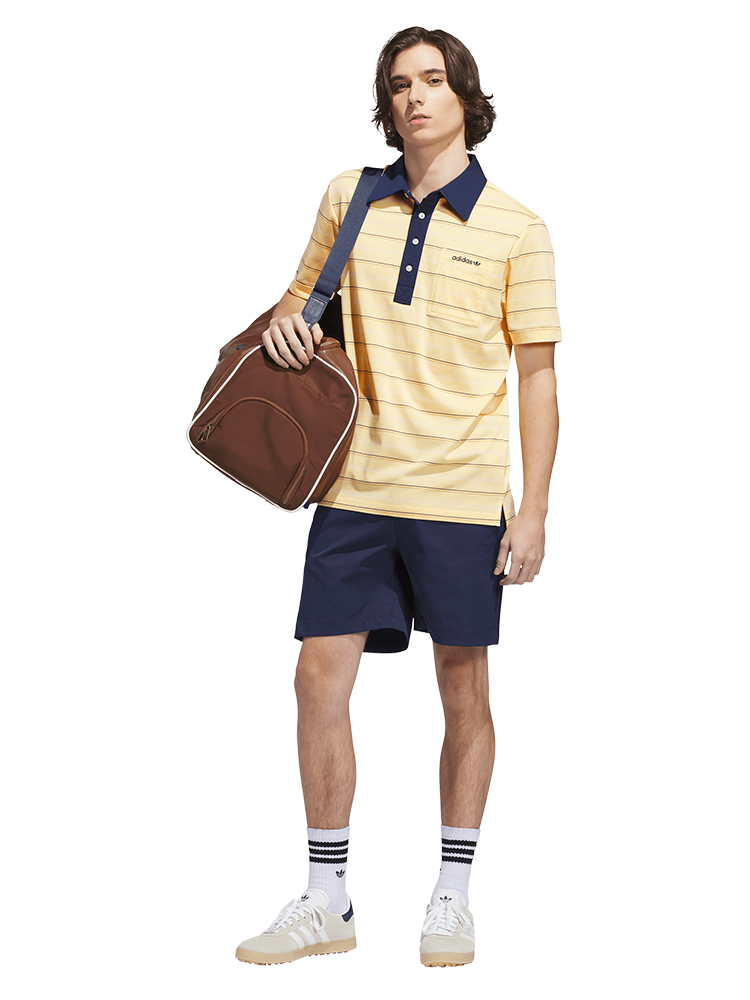 adidas Originals Archive Stripe Polo - Ice Tangerine