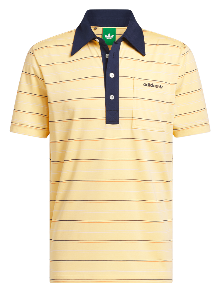 adidas Originals Archive Stripe Polo - Ice Tangerine