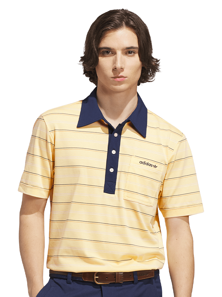 adidas Originals Archive Stripe Polo - Ice Tangerine