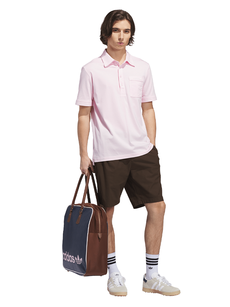 adidas Originals Pocket Polo - Clear Pink/Chalk White