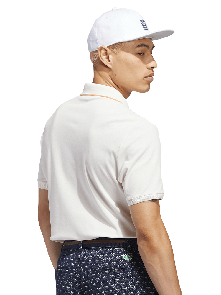 adidas Originals TWISTKNIT Trefoil Polo - Chalk White/Dusky Orange