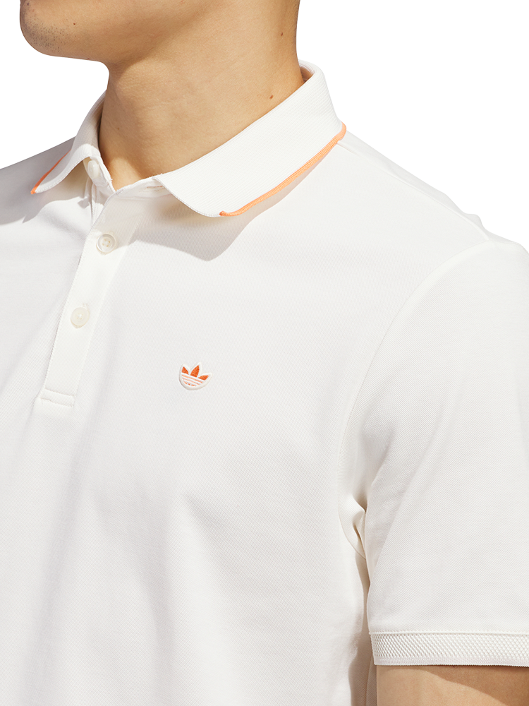 adidas Originals TWISTKNIT Trefoil Polo - Chalk White/Dusky Orange