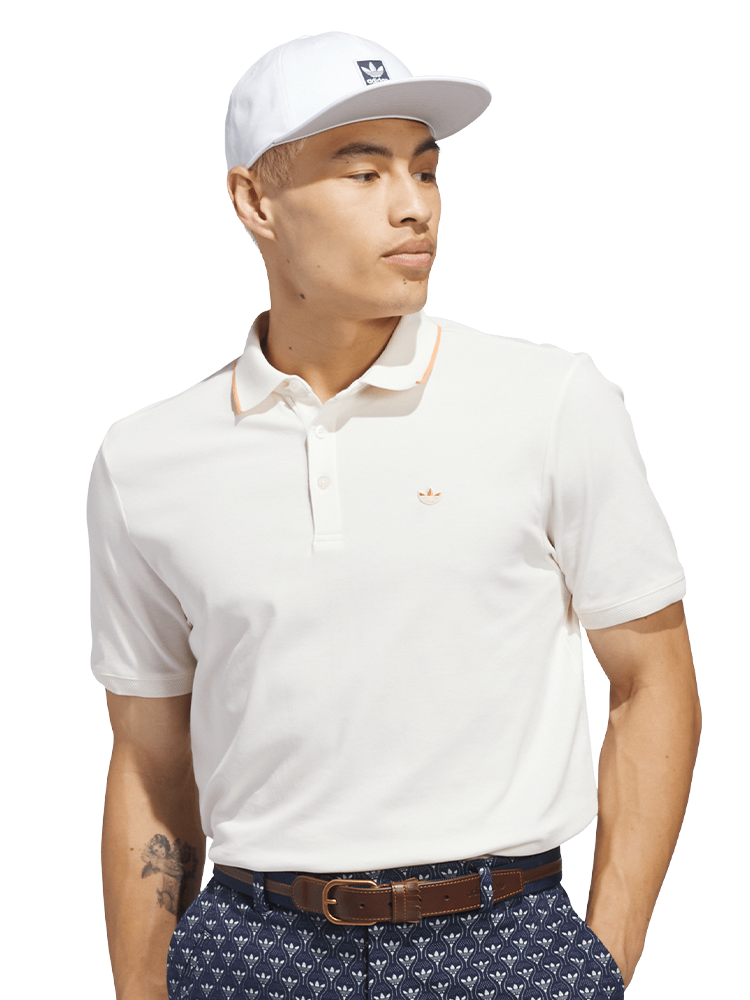 adidas Originals TWISTKNIT Trefoil Polo - Chalk White/Dusky Orange