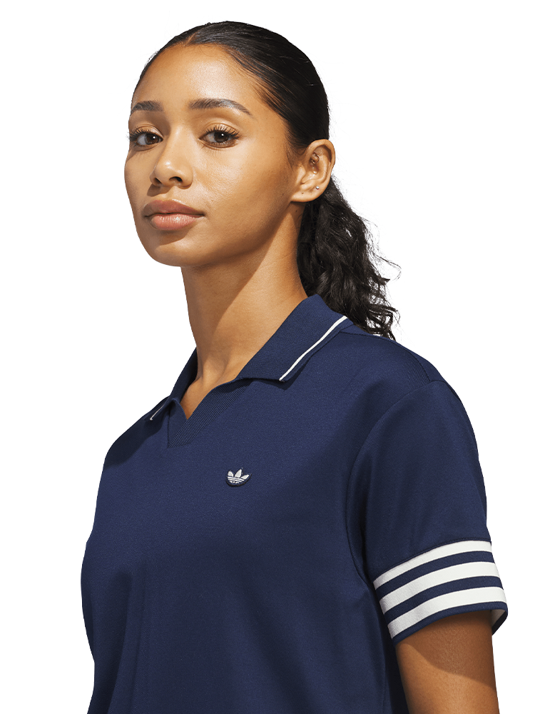 adidas Originals Womens 3-Stripe Polo - Night Indigo