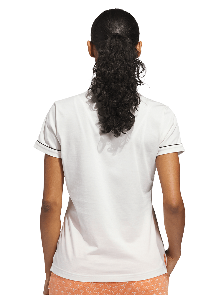 adidas Originals Womens Solid Polo - Chalk White