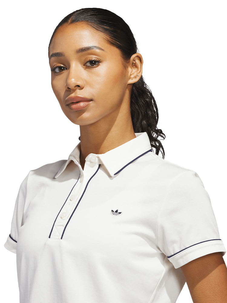 adidas Originals Womens Solid Polo - Chalk White